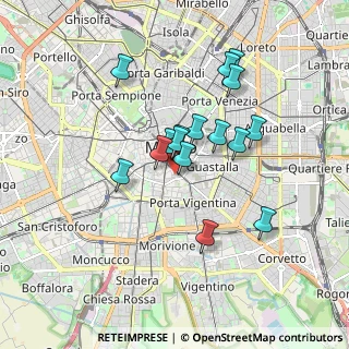 Mappa Via Lentasio, 20121 Milano MI, Italia (1.43625)