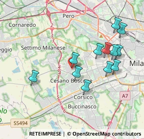 Mappa Via Alberico da Rosciate, 20152 Milano MI, Italia (3.74917)