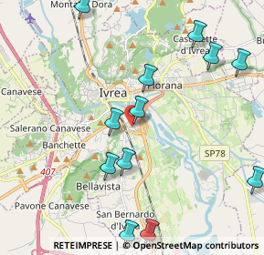 Mappa Via Primo Levi, 10015 Ivrea TO, Italia (2.40333)