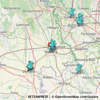 Mappa Via Chinotto, 28100 Novara NO, Italia (17.69091)