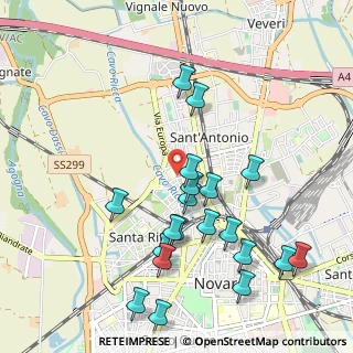 Mappa Via Chinotto, 28100 Novara NO, Italia (1.089)