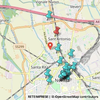 Mappa Via Chinotto, 28100 Novara NO, Italia (1.2195)