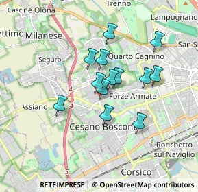 Mappa Via Cabella Via Gozzoli, 20152 Milano MI, Italia (1.32308)