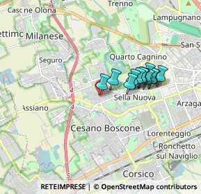 Mappa Via Cabella Via Gozzoli, 20152 Milano MI, Italia (1.36917)