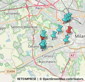 Mappa Via Valsesia, 20152 Milano MI, Italia (3.15545)