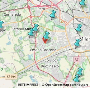 Mappa Via Valsesia, 20152 Milano MI, Italia (6.03667)