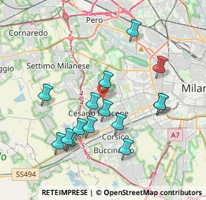 Mappa Via Valsesia, 20152 Milano MI, Italia (3.70333)