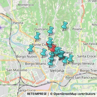 Mappa Piazza Donatori di Sangue, 37124 Verona VR, Italia (1.24667)