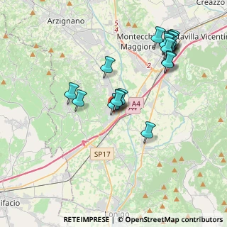 Mappa Via Generale Vaccari, 36054 Montebello Vicentino VI, Italia (3.99053)