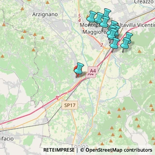 Mappa Via Generale Vaccari, 36054 Montebello Vicentino VI, Italia (5.2175)