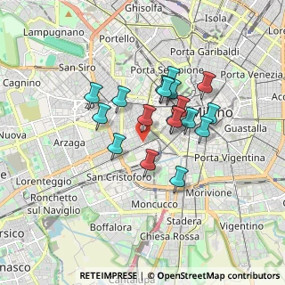 Mappa Via Bergognone Ambrogio, 20144 Milano MI, Italia (1.34667)