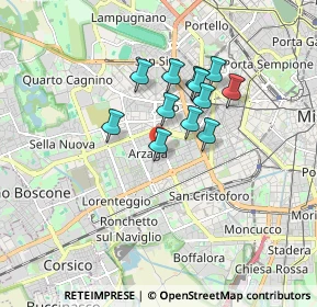 Mappa Via Luigi Soderini, 20147 Milano MI, Italia (1.27417)