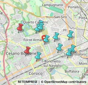 Mappa Via della Capinera, 20147 Milano MI, Italia (1.6175)
