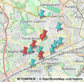 Mappa Via della Capinera, 20147 Milano MI, Italia (1.59333)