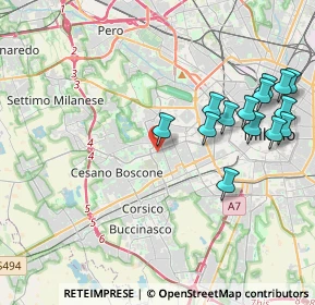 Mappa Via della Capinera, 20147 Milano MI, Italia (4.47143)