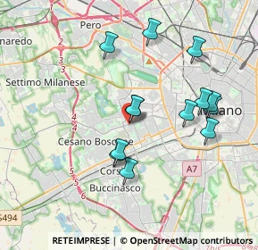 Mappa Via della Capinera, 20147 Milano MI, Italia (3.46231)