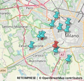 Mappa Via della Capinera, 20147 Milano MI, Italia (3.31091)