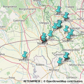 Mappa Via Vittorio Locchi, 28100 Novara NO, Italia (16.502)
