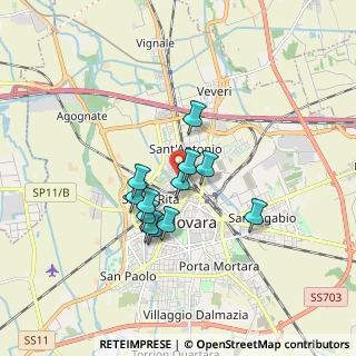 Mappa Via San Giusto, 28100 Novara NO, Italia (1.27583)