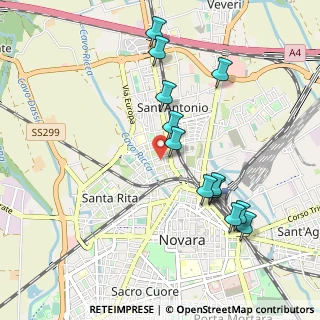 Mappa Via Vittorio Locchi, 28100 Novara NO, Italia (0.99167)