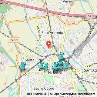 Mappa Via Vittorio Locchi, 28100 Novara NO, Italia (1.15071)