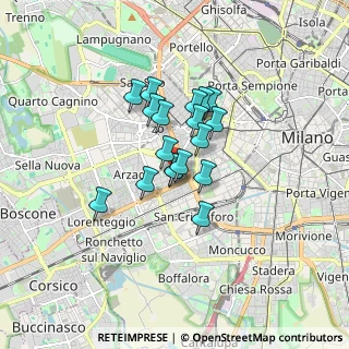 Mappa Via Giovanni Gioacchino Winckelmann, 20146 Milano MI, Italia (1.10833)