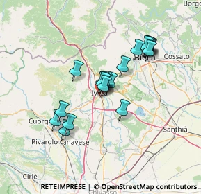 Mappa Via Torino 98 sede Segreteria anno rotariano, 10015 Ivrea TO, Italia (11.3015)