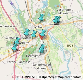 Mappa Via Torino 98 sede Segreteria anno rotariano, 10015 Ivrea TO, Italia (1.7275)
