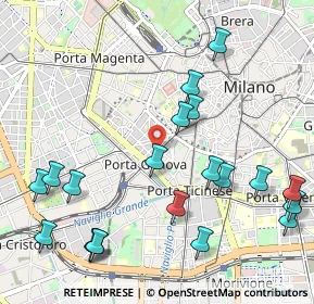 Mappa Corso Genova, 20100 Milano MI, Italia (1.2545)