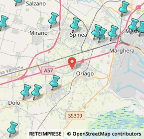 Mappa Via Milano, 30034 Mira VE, Italia (6.25357)