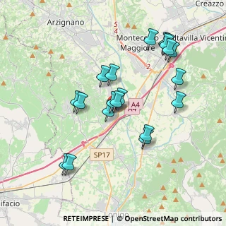Mappa Via Guglielmo Marconi, 36054 Montebello Vicentino VI, Italia (3.7135)