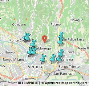 Mappa Via Valdonega, 37128 Verona VR, Italia (1.7025)