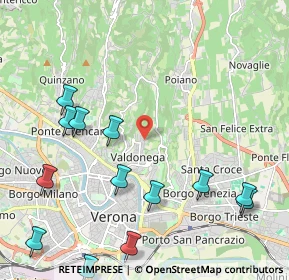 Mappa Via Valdonega, 37128 Verona VR, Italia (2.68923)