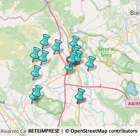 Mappa Via Monte Leggero, 10015 Ivrea TO, Italia (5.76533)