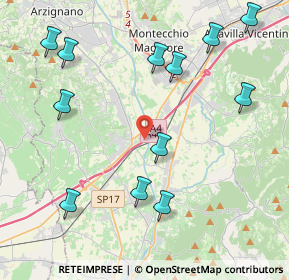 Mappa A4 Torino - Trieste, 36054 Montebello Vicentino VI, Italia (4.89083)