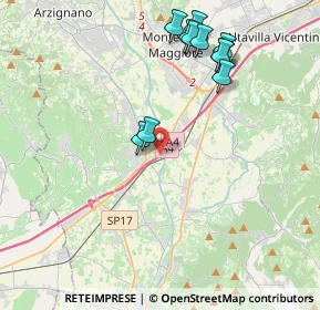 Mappa A4 Torino - Trieste, 36054 Montebello Vicentino VI, Italia (4.21455)