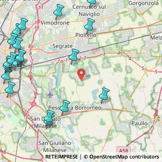 Mappa Via Umbria, 20068 Peschiera Borromeo MI, Italia (6.7295)