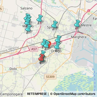 Mappa Via Torino, 30034 Mira VE, Italia (3.49286)