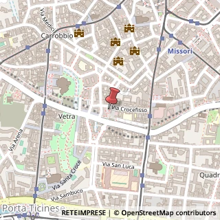 Mappa Via Crocefisso, 21, 20122 Milano, Milano (Lombardia)