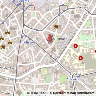 Mappa Via Pantano, 15, 20122 Milano, Milano (Lombardia)