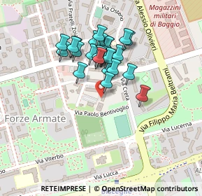 Mappa Via della Martinella, 20152 Milano MI, Italia (0.16296)
