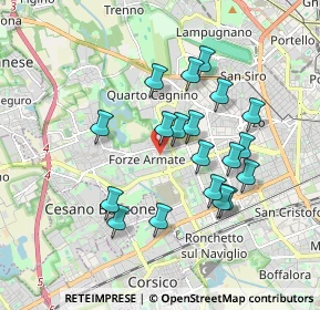 Mappa Via della Martinella, 20152 Milano MI, Italia (1.63053)