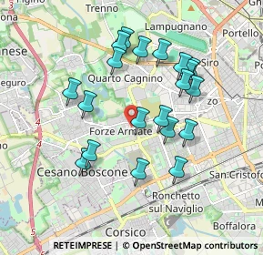 Mappa Via della Martinella, 20152 Milano MI, Italia (1.697)