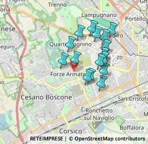 Mappa Via della Martinella, 20152 Milano MI, Italia (1.43765)
