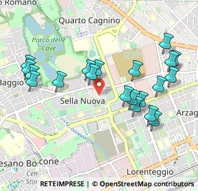 Mappa Via della Martinella, 20152 Milano MI, Italia (1.0145)