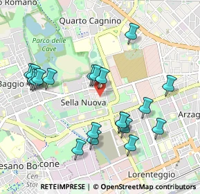 Mappa Via della Martinella, 20152 Milano MI, Italia (1.0115)