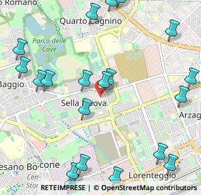 Mappa Via della Martinella, 20152 Milano MI, Italia (1.3685)