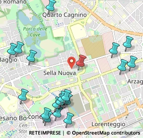 Mappa Via della Martinella, 20152 Milano MI, Italia (1.3335)