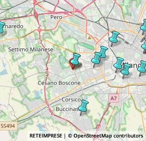 Mappa Via della Martinella, 20152 Milano MI, Italia (4.98769)