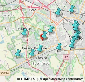 Mappa Via della Martinella, 20152 Milano MI, Italia (4.67412)
